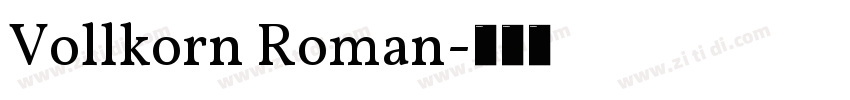 Vollkorn Roman字体转换
